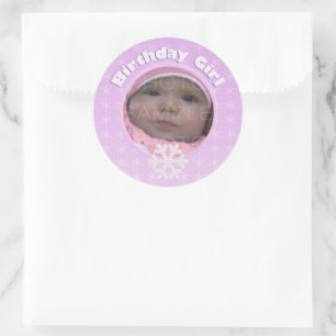 De Winter Onederland van de Foto van het Ronde Sticker