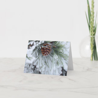 De winter Pinecone Kaart