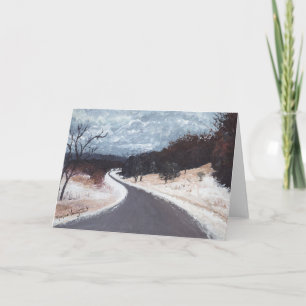 De winter reist Wenskaart Kaart