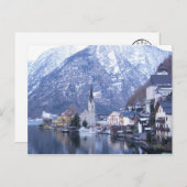 De WINTER VAN het Briefkaart van HALLSTATT (Voorkant / Achterkant)