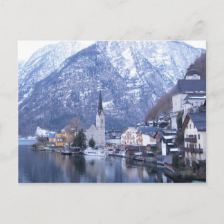 De WINTER VAN het Briefkaart van HALLSTATT