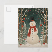 De winterdroom van de sneeuwman feestdagenkaart (Voorkant / Achterkant)