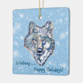 De Winterspelen WolfCeramic Ornament (Links)