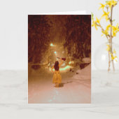 De wintersprookjesland van de ukelele kaart (Gele Bloem)