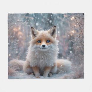 De wintervos fleece deken