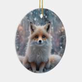 De wintervos keramisch ornament (Rechts)