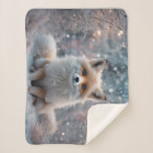 De wintervos sherpa deken (Voorkant)
