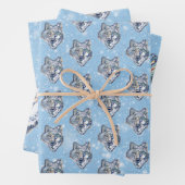 De winterwolf    inpakpapier vel (In situ)