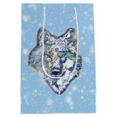 De winterwolf medium cadeauzakje (Achterkant)