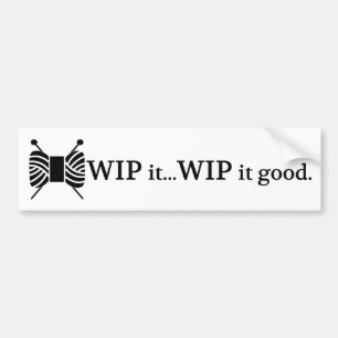 De WIP-Humor voor goede ambachtelijke doeleinden Bumpersticker