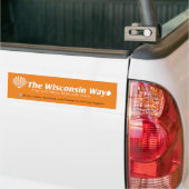 De Wisconsin Way Bumpersticker (Op Truck)