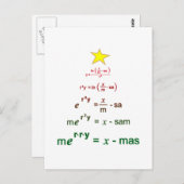 De Wiskunde van Kerstmis Briefkaart (Voorkant / Achterkant)