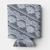 De witte Achtergrond van de Kantstof Textuur Blikjeskoeler (Achterkant)