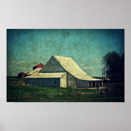 De witte Barn Poster (Voorkant)
