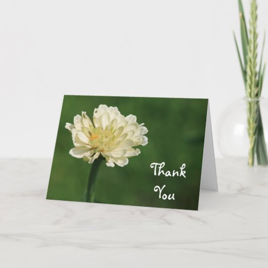 De witte Bloem dankt u Bedankkaart (Voorkant)