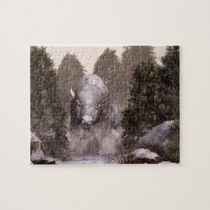 De witte buffel legpuzzel