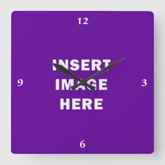 De Witte Calligrafische Aantallen van de Sjabloon  Vierkante Klok