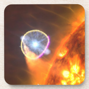 De witte dwergster in V407 Cygni Bier Onderzetter