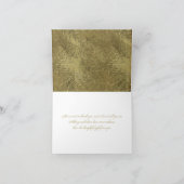 De witte en Gouden Veer van de Pauw dankt u kaardt Bedankkaart (Binnen)