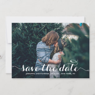 De witte Foto van het Manuscript van de Calligrafi Save The Date