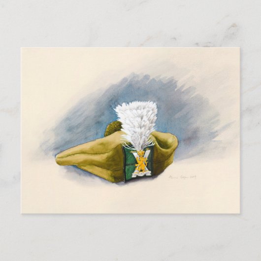 De witte hackle briefkaart (Voorkant)