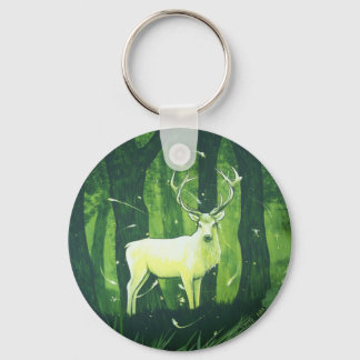 De witte hart sleutelhanger