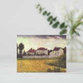 De witte huizen van Georges Seurat Briefkaart (Staand voorkant)