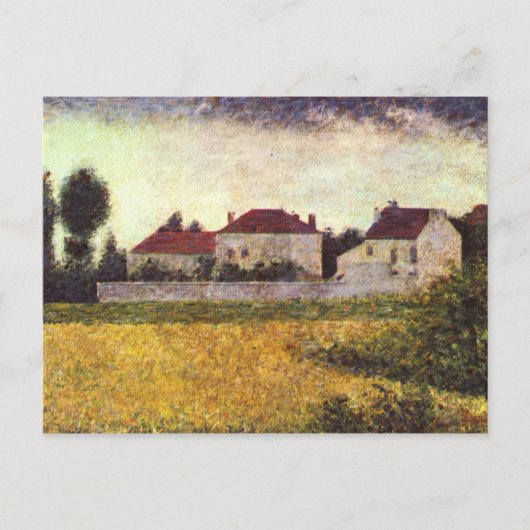De witte huizen van Georges Seurat Briefkaart (Voorkant)