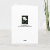 DE WITTE INEENGESTRENGELDE TULPEN VAN HET HUWELIJK KAART (Achterkant)