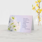 De witte Kaart van de Sympathie van Bloemen (Gele Bloem)