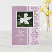 De witte Kaart van het Moederdag van de Bloem (Gele Bloem)