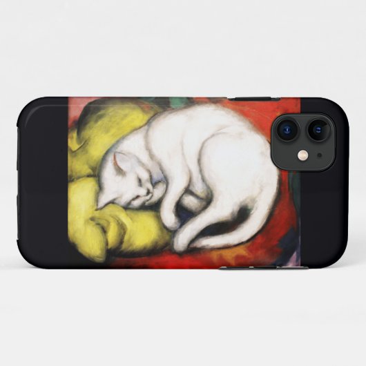 De witte kat schilderij van Franz Marc Case-Mate iPhone Case (Achterkant (horizontaal))
