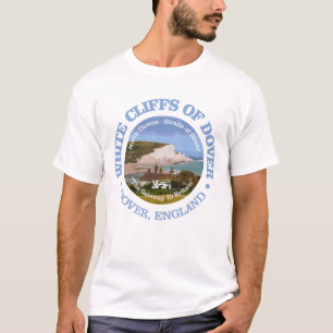 De witte kliffen van Dover (rood) T-shirt
