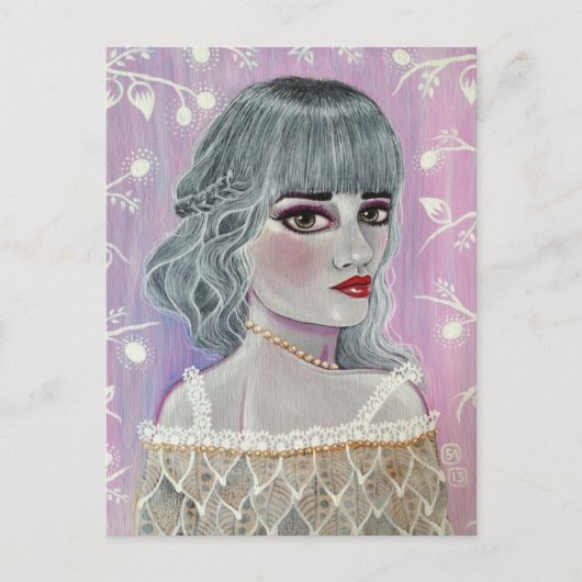 De witte koningin briefkaart (Voorkant)