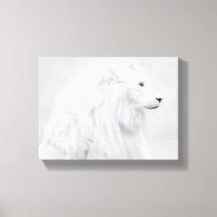 de witte leeuw canvas afdruk