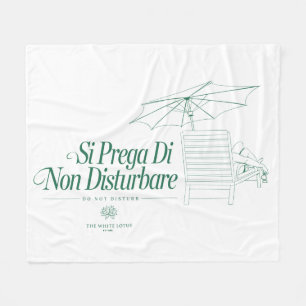 De witte lotus stoort niet fleece deken