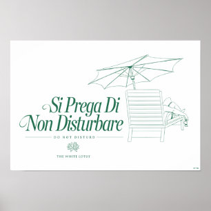 De witte lotus stoort niet poster