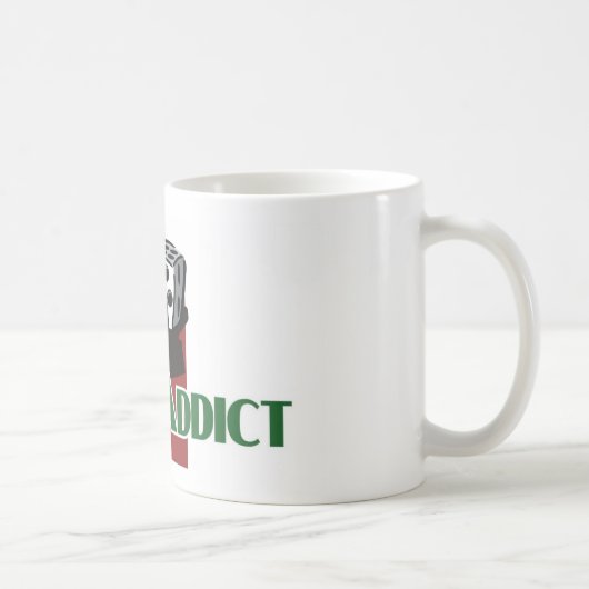 De witte mok van Craps Addict (Rechts)