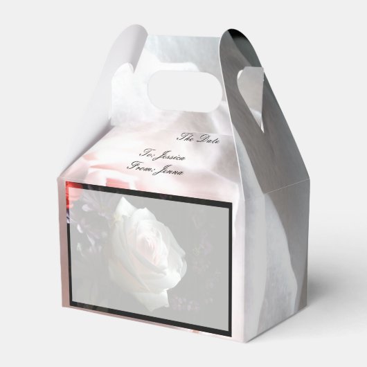 De witte roos - bedankdoosjes (Voorkant Zijde)