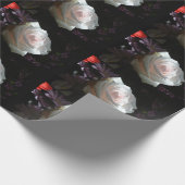 De witte roos - cadeaupapier (Hoek)