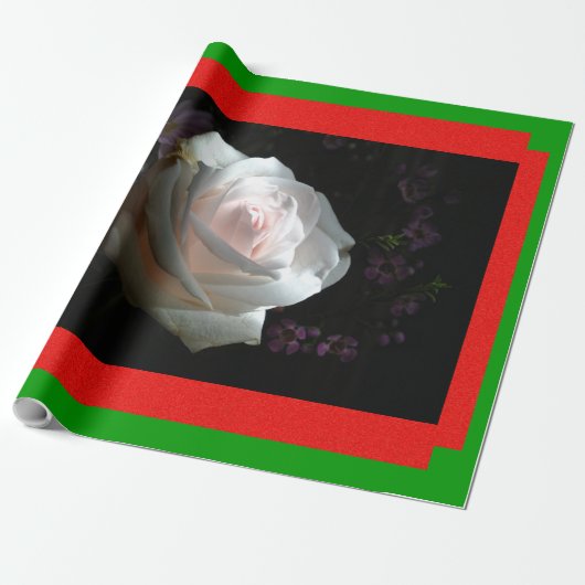 De witte roos - cadeaupapier (Uitgerold)