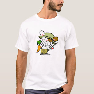 De Witte Shirten van de "gaan-Wortel" van Boony T-shirt