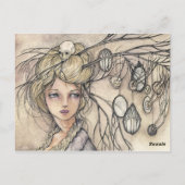 De witte slang + vanitas - Briefkaart (Achterkant)