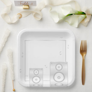 De Witte Soiree Soundwave Papieren Bordje