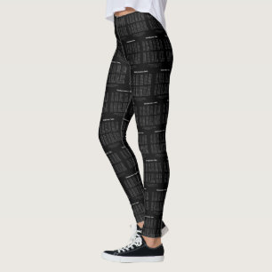 De Witte tekst van de Lijst van de vermenigvuldigi Leggings