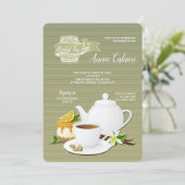 De witte Uitnodiging van het Theestel (Staand voorkant)