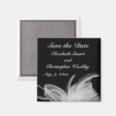 De witte veer bewaart de datummagneet magneet (Voorkant / Achterkant)