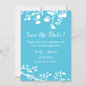 De witte ventilator van Turquoise sparen de Datum  Magnetische Uitnodiging (Voorkant)