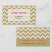 De witte Visitekaartjes van de Chevron (Voorkant / Achterkant)