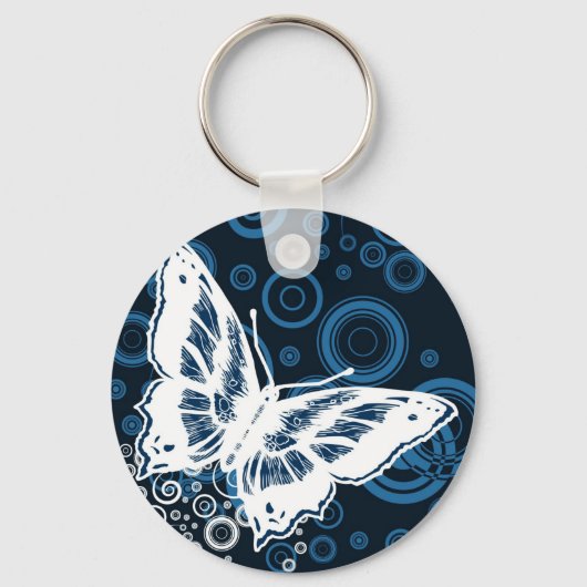 De witte vlinder sleutelhanger (Voorkant)